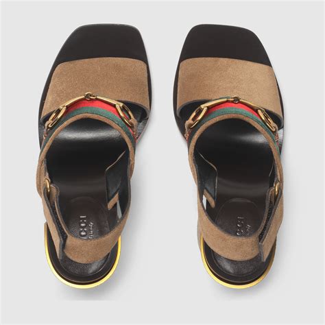 gucci sandali suede ocra|gucci sandals.